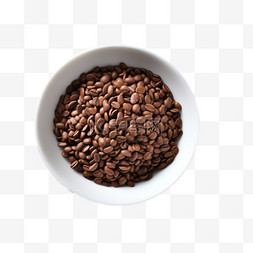 免抠咖啡豆图片_咖啡豆碟子元素立体免抠图案