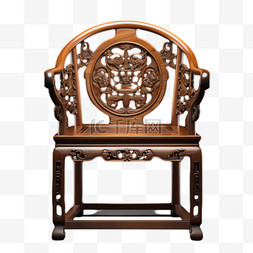 木头座椅元素立体免抠图案