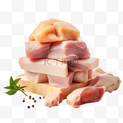 肉块食物元素立体免抠图案
