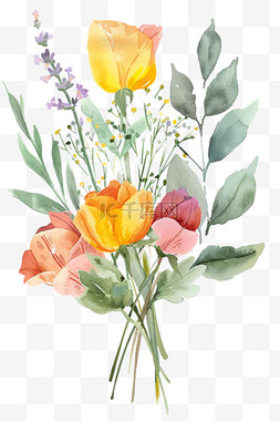 中性背景图片_免抠盛开元素花朵鲜花