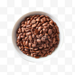 咖啡豆碟子元素立体免抠图案