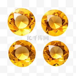 金色钻石图案图片_金色钻石元素立体免抠图案