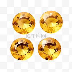 金色钻石元素立体免抠图案