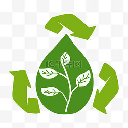 环保标志手绘图片_手绘卡通循环环保标志免抠元素