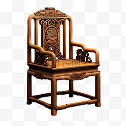 座椅装饰图片_木头座椅元素立体免抠图案