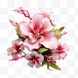 写实粉色花朵图片_粉色花朵元素立体免抠图案