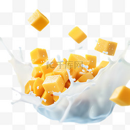 果粒橙logo图片_果粒牛奶元素立体免抠图案