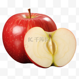 苹果图案图片_美味苹果元素立体免抠图案