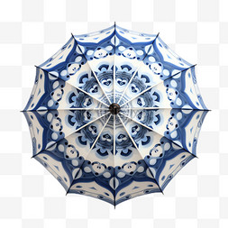 蓝色花写实图片_蓝色花伞元素立体免抠图案
