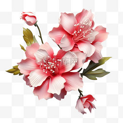 写实粉色花朵图片_粉色花朵元素立体免抠图案