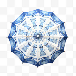 蓝色花写实图片_蓝色花伞元素立体免抠图案