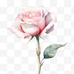粉色玫瑰元素立体免抠图案