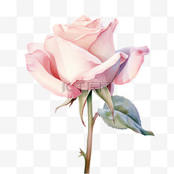 粉色玫瑰写实图片_粉色玫瑰元素立体免抠图案