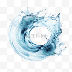 水珠圆环元素立体免抠图案