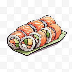 寿司食物元素立体免抠图案