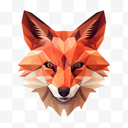 折纸图案图片_折纸狐狸元素立体免抠图案