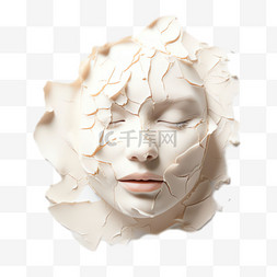 人脸雕像元素立体免抠图案