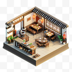 点菜单饭店图片_食堂饭店元素立体免抠图案