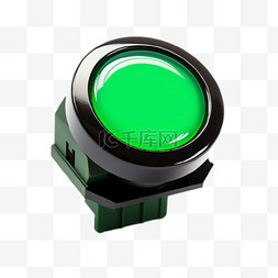绿色电灯元素立体免抠图案