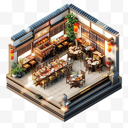点菜单饭店图片_食堂饭店元素立体免抠图案