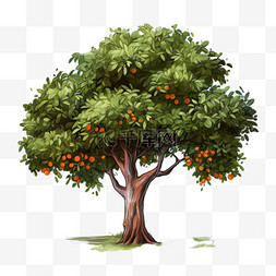 马蜂窝图案图片_橙子果树元素立体免抠图案