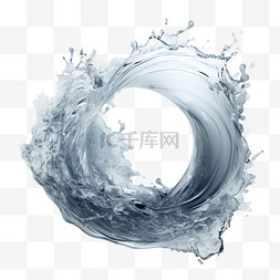 水珠圆环元素立体免抠图案