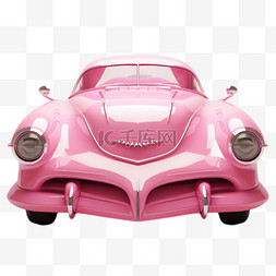 汽车写实图片_粉色汽车元素立体免抠图案