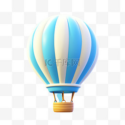 免抠热气球图片_热气球天空元素立体免抠图案