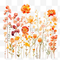 鲜花花丛图片_鲜花花丛元素立体免抠图案