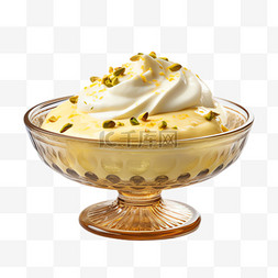 冰淇淋玻璃碗元素立体免抠图案