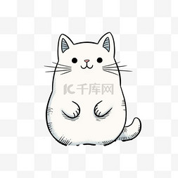 猫咪纹身图案图片_卡通猫咪元素立体免抠图案