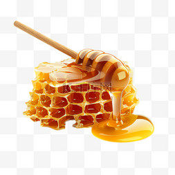 蜂巢立体图片_蜂蜜蜂巢元素立体免抠图案