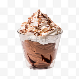 巧克力冰淇淋元素立体免抠图案