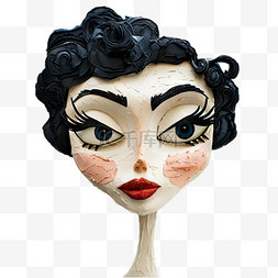 3D黏土风格职业女性头像png图片
