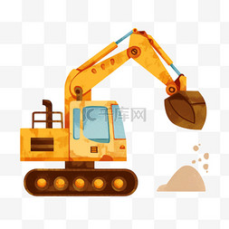 建筑车挖掘机免抠元素