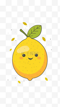 卡通柠檬表情图片_夏天卡通可爱水果柠檬表情图片