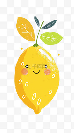 夏天卡通可爱水果柠檬表情设计