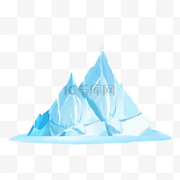 冰天雪地元素图片_磨砂风格冰山设计图