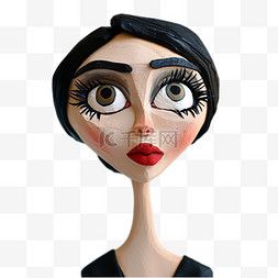3D黏土风格职业女性头像素材