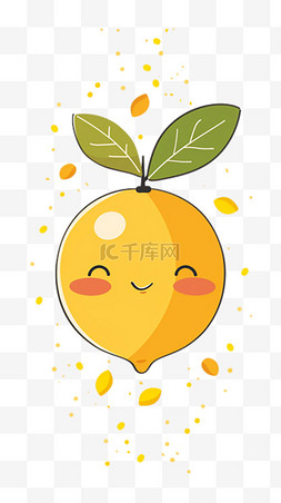夏天卡通可爱水果柠檬表情图片