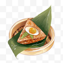 国风端午节可爱的蛋黄粽子免抠元