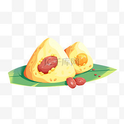 端午习俗插画图片_端午端午节传统美食红枣甜粽元素