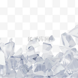 四肢冰冷图片_3D立体炸裂冰块设计图