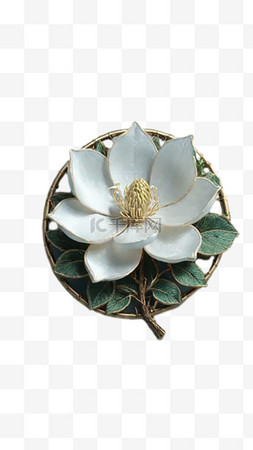 中式国风珠钗镶金珠钗珠花设计