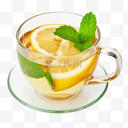 夏日一杯冷饮柠檬茶素材