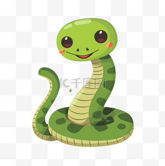 蛇年新年3D卡通可爱小蛇设计
