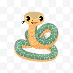 国风3D卡通蛇传统新年蛇年卡通蛇