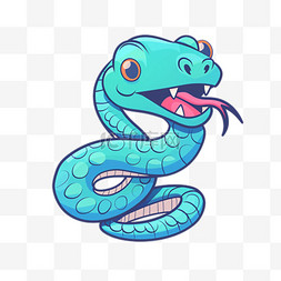 设计十二生肖图片_新年2025年蛇年可爱蓝色小蛇设计