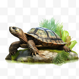乌龟动物元素立体免抠图案