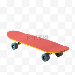 多彩运动图片_3D滑板彩色滑板潮流运动滑板元素